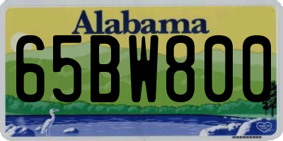 AL license plate 65BW800