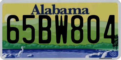 AL license plate 65BW804