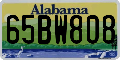 AL license plate 65BW808