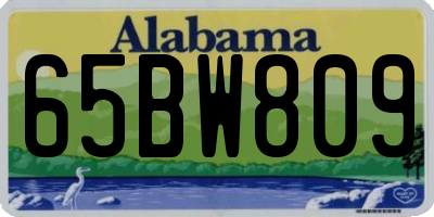 AL license plate 65BW809