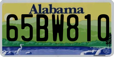 AL license plate 65BW810