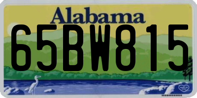 AL license plate 65BW815