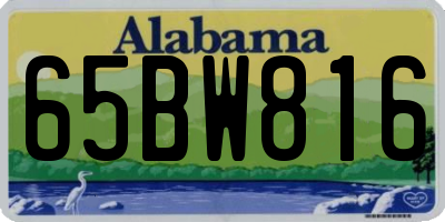AL license plate 65BW816