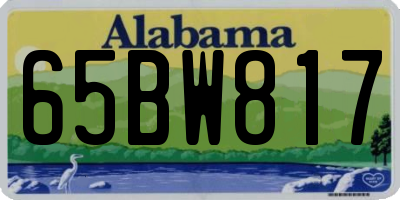 AL license plate 65BW817