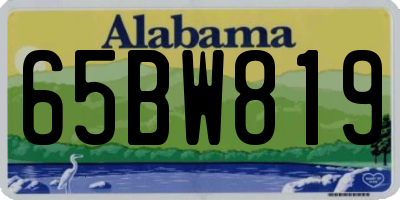 AL license plate 65BW819