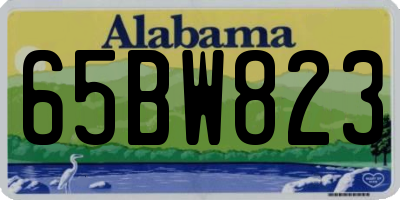 AL license plate 65BW823