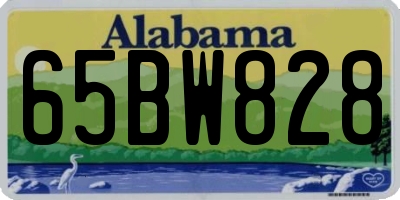 AL license plate 65BW828