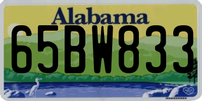 AL license plate 65BW833
