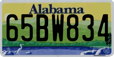 AL license plate 65BW834