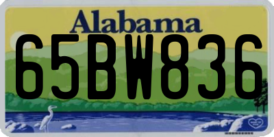 AL license plate 65BW836