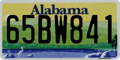 AL license plate 65BW841