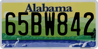 AL license plate 65BW842
