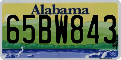 AL license plate 65BW843