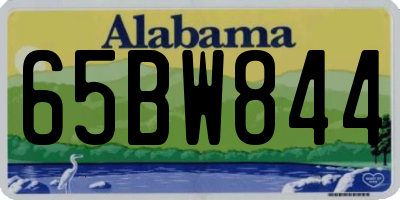 AL license plate 65BW844