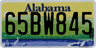 AL license plate 65BW845