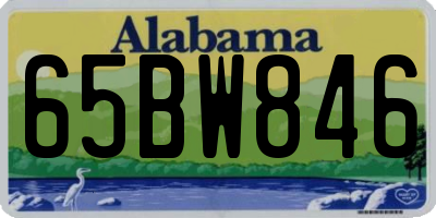 AL license plate 65BW846