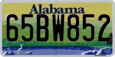 AL license plate 65BW852
