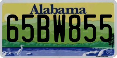 AL license plate 65BW855