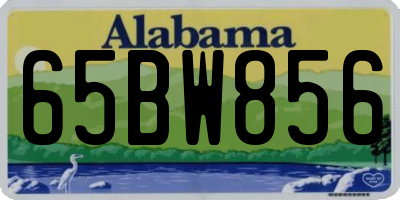 AL license plate 65BW856