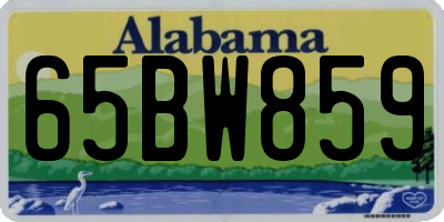 AL license plate 65BW859