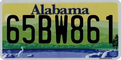 AL license plate 65BW861