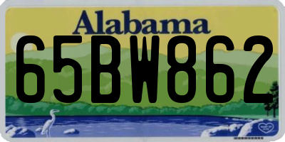 AL license plate 65BW862