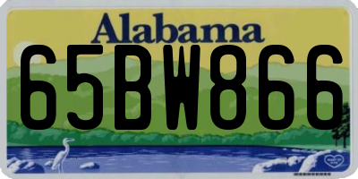 AL license plate 65BW866