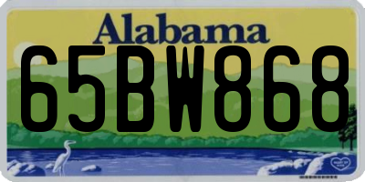 AL license plate 65BW868