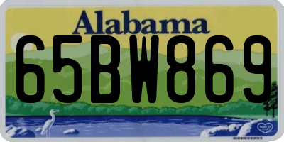AL license plate 65BW869