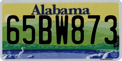 AL license plate 65BW873