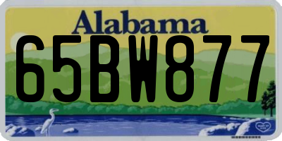 AL license plate 65BW877