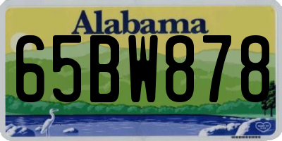 AL license plate 65BW878