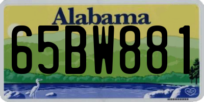 AL license plate 65BW881