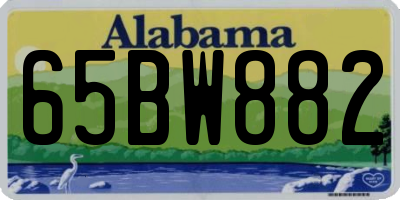 AL license plate 65BW882