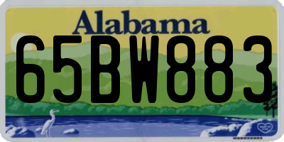 AL license plate 65BW883