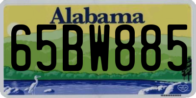 AL license plate 65BW885