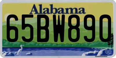 AL license plate 65BW890