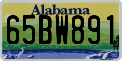 AL license plate 65BW891
