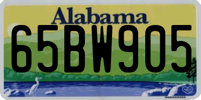 AL license plate 65BW905