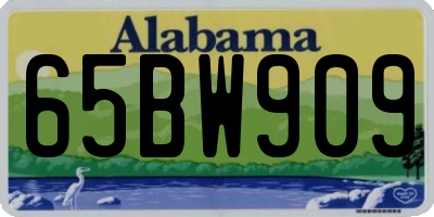 AL license plate 65BW909