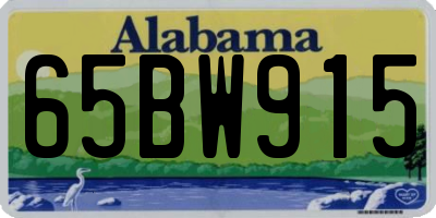 AL license plate 65BW915