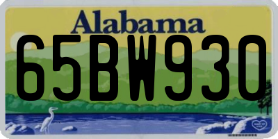 AL license plate 65BW930