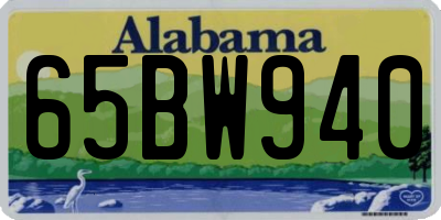 AL license plate 65BW940