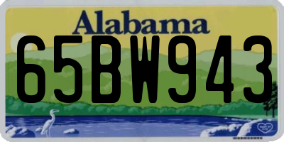 AL license plate 65BW943