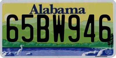 AL license plate 65BW946