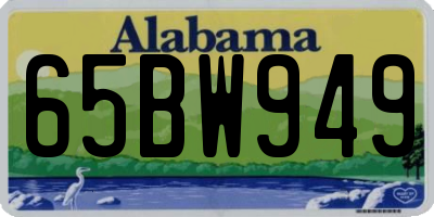AL license plate 65BW949