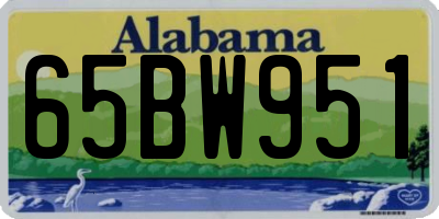 AL license plate 65BW951
