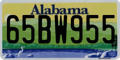 AL license plate 65BW955
