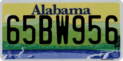 AL license plate 65BW956