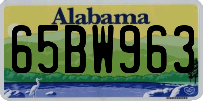 AL license plate 65BW963
